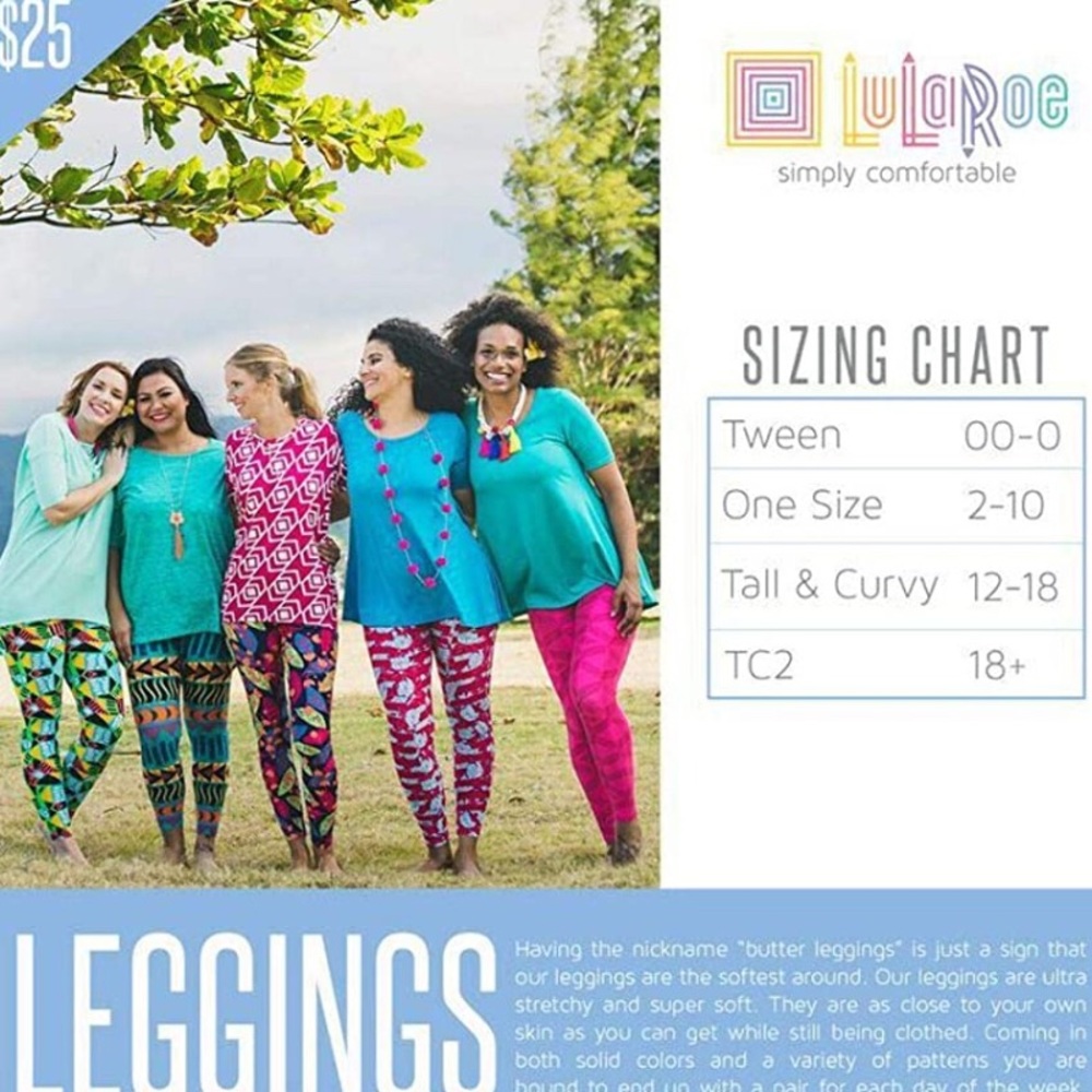 LulaRoe TC2 size Leggings - Picture 4 of 4